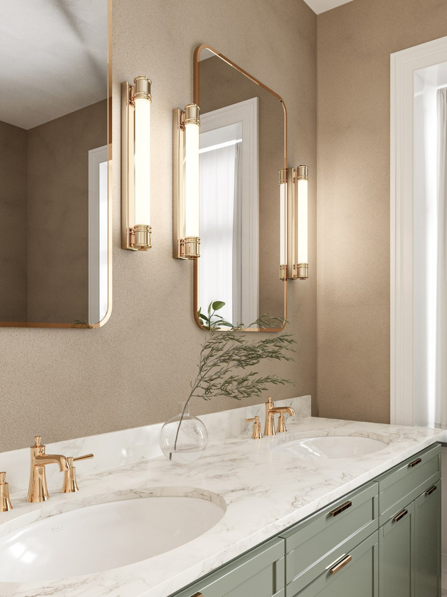 Applique murale LED Omi 60 chromée, verre, IP44