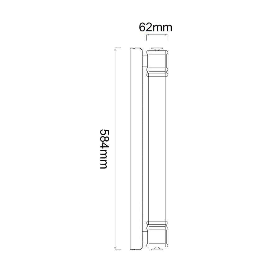 Applique murale LED Omi 60, verre, IP44