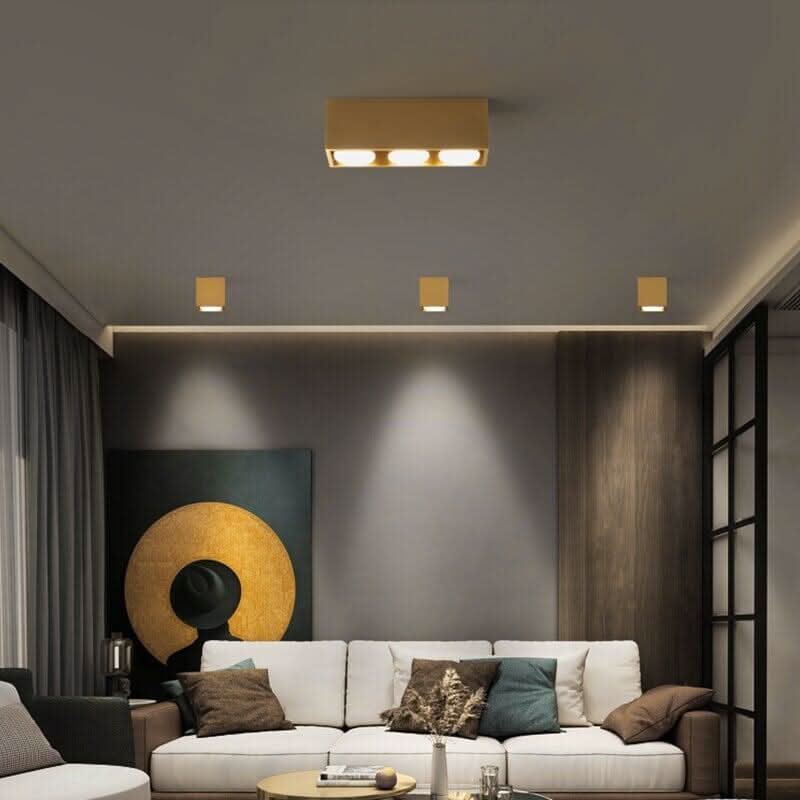 Small designer cube ceiling light, surface-mounted LED spotlight | Zephyr Sky
