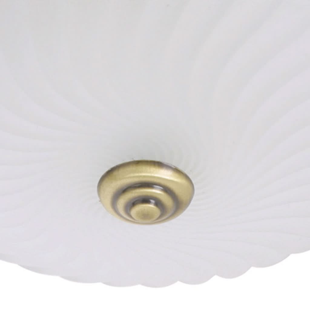 Plafonnier bronze rond verre crème Lumea – vue 5 – Designix.fr