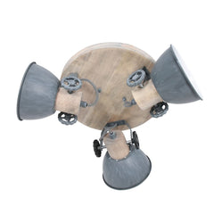 Gearwood Grey Wood Ceiling Light