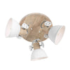 White Wooden Industrial Ceiling Light