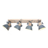 4-Spot Wood and Metal Ceiling Light | Jara