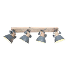 4-Spot Wood and Metal Ceiling Light | Jara