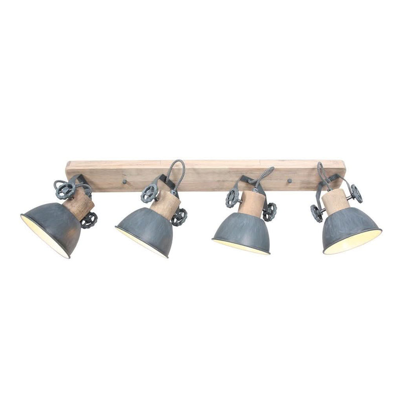 4-Spot Wood and Metal Ceiling Light | Jara