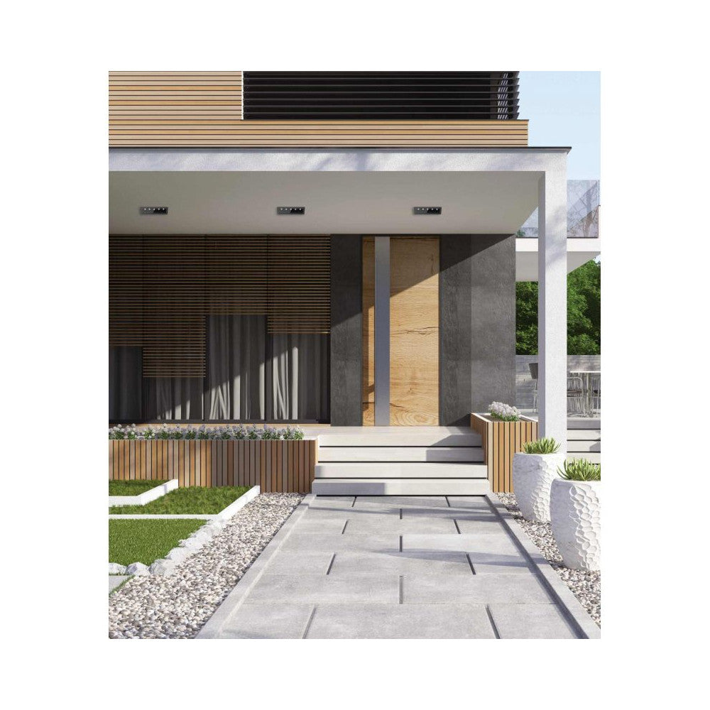 Plafonnier Exterieur ZAMBELIS 12W IP65 DESIGN Noir Sable E332