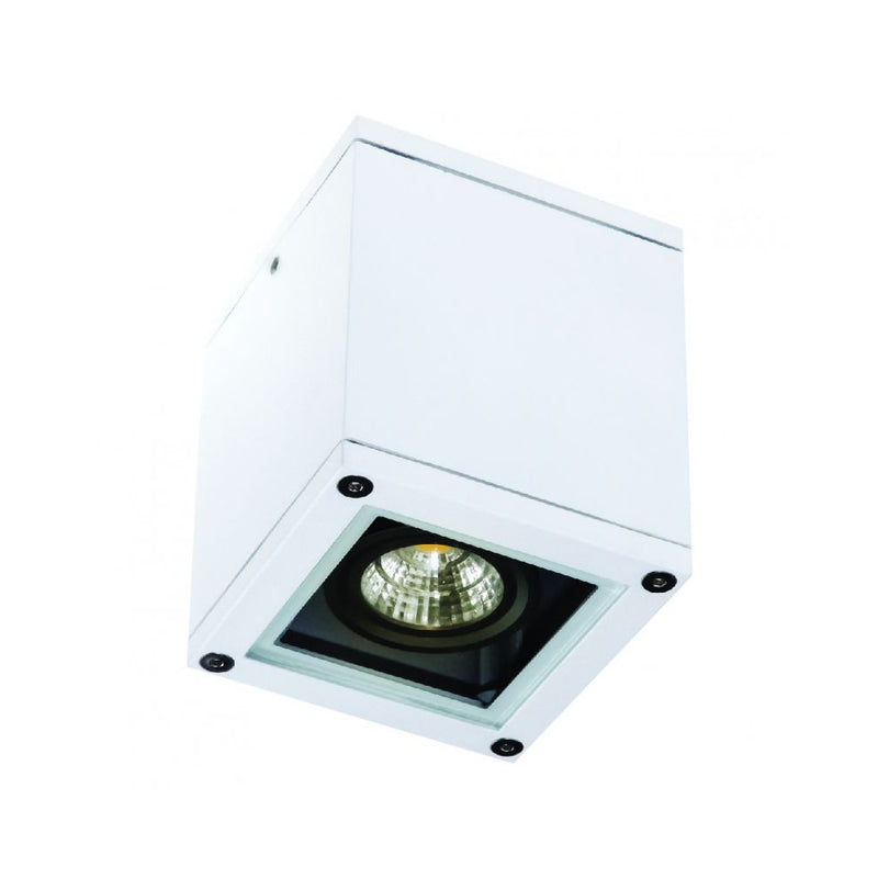 Plafonnier Exterieur ZAMBELIS GU10 IP65 DESIGN Blanc Sable Sans Source E270