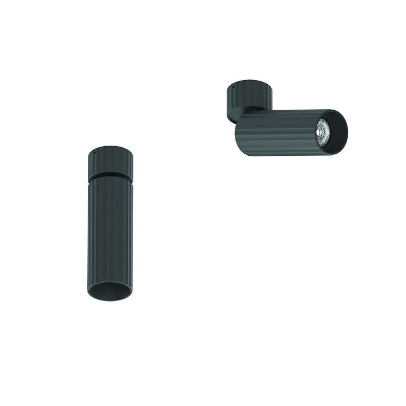 Plafonnier Orientable ZAMBELIS D45 7W DESIGN Noir Mat Avec Driver S122