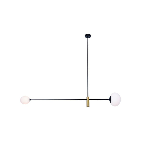 Plafonnier ZAMBELIS 2xG9 DESIGN Noir Sable Sans Source 22267