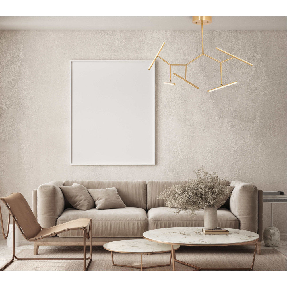 Plafonnier ZAMBELIS 49W Dimmable DESIGN Or Mat 2071