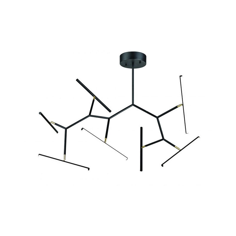 Plafonnier ZAMBELIS 68W DESIGN Noir Sable 2072
