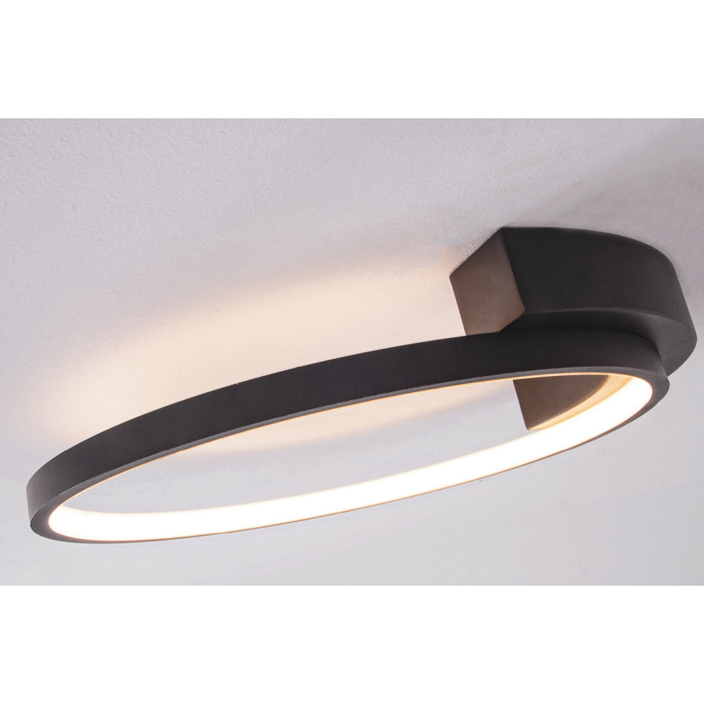 Plafonnier ZAMBELIS D525 31W DESIGN Noir Sable 2076