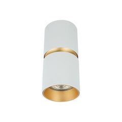 Plafonnier ZAMBELIS D60 GU10 DESIGN Blanc sable et Or Brosse S161