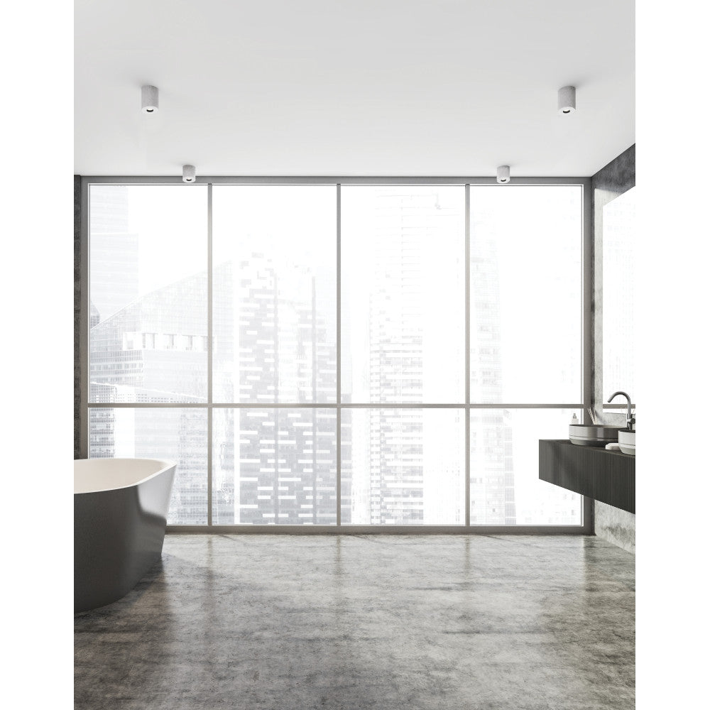 Plafonnier Exterieur ZAMBELIS D63 7W IP54 DESIGN Blanc Sable S113