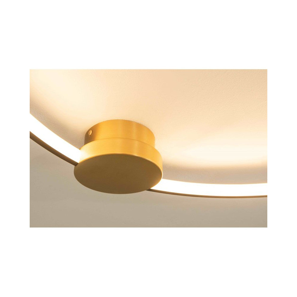 Plafonnier ZAMBELIS D640 24W Dimmable DESIGN Noir Mat et Or Mat