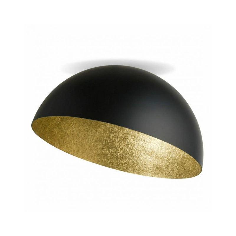 Plafonnier ZAMBELIS D700 E27 DESIGN Noir Mat et Dore 23259