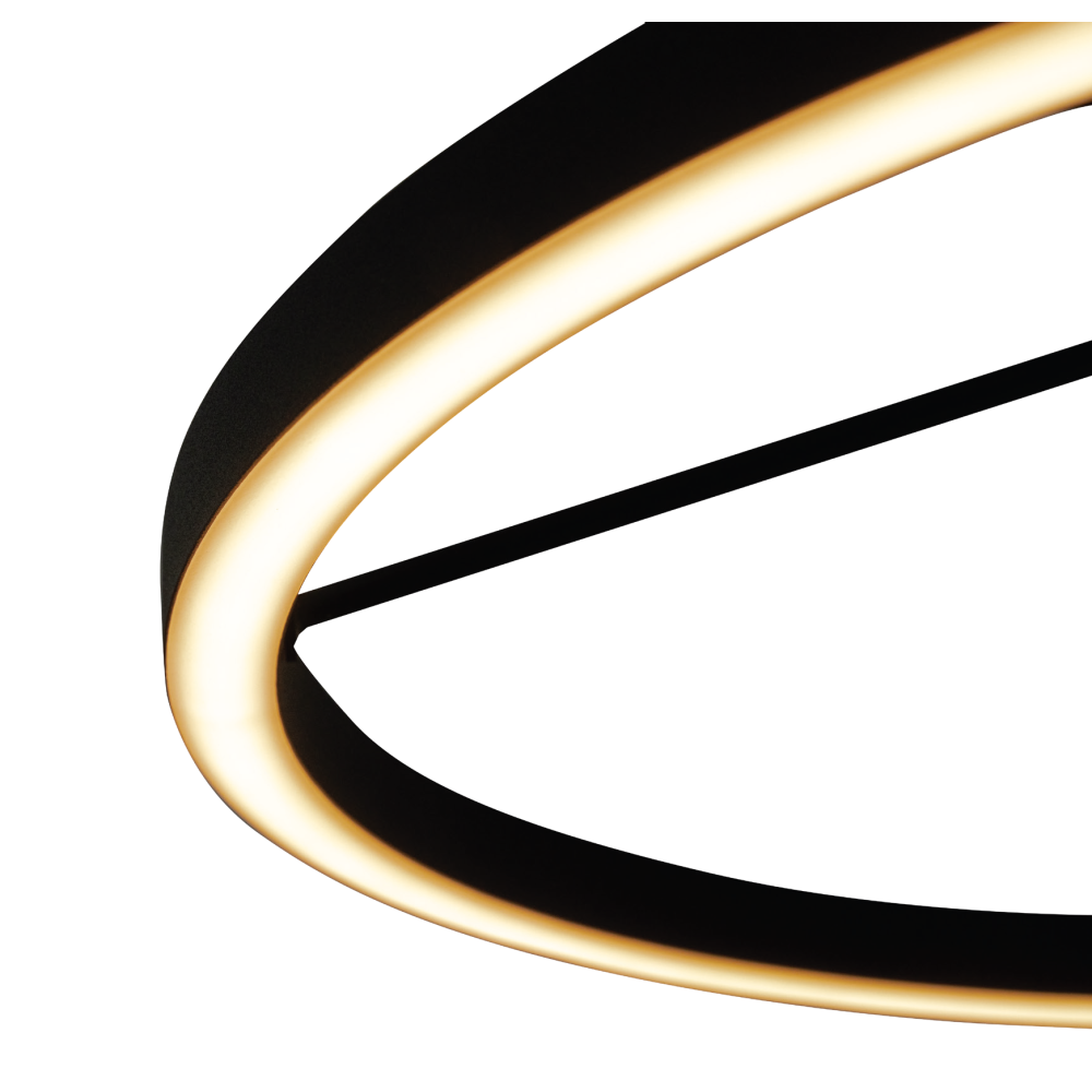 Plafonnier ZAMBELIS D780 51W Dimmable DESIGN Noir Sable 2563