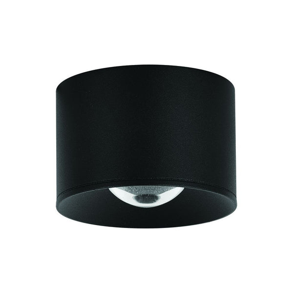 Plafonnier ZAMBELIS D80 12W IP54 DESIGN Noir Sable S131