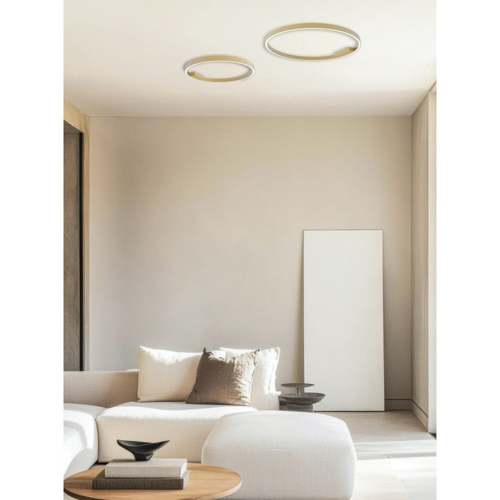 Plafonnier ZAMBELIS D800 50W Dimmable DESIGN Dore Mat 23026