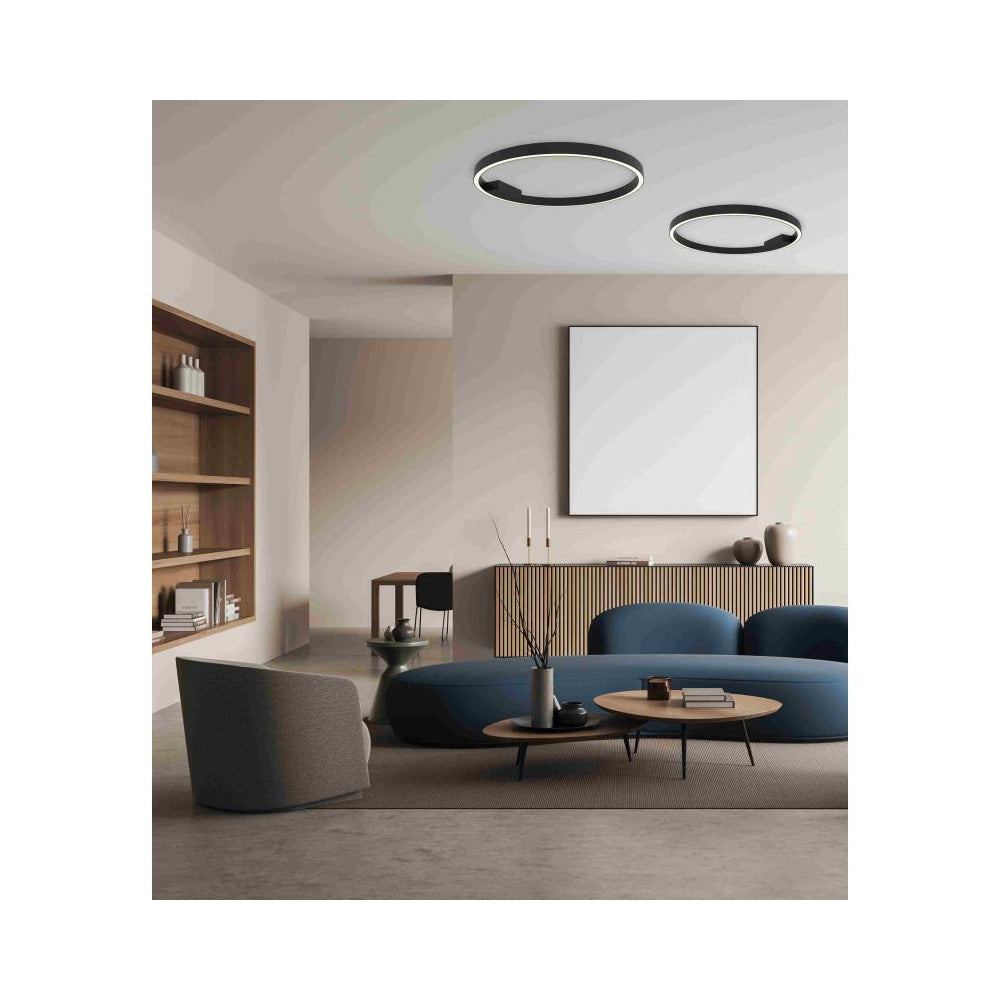 Plafonnier ZAMBELIS D800 50W Dimmable DESIGN Noir Mat 23027