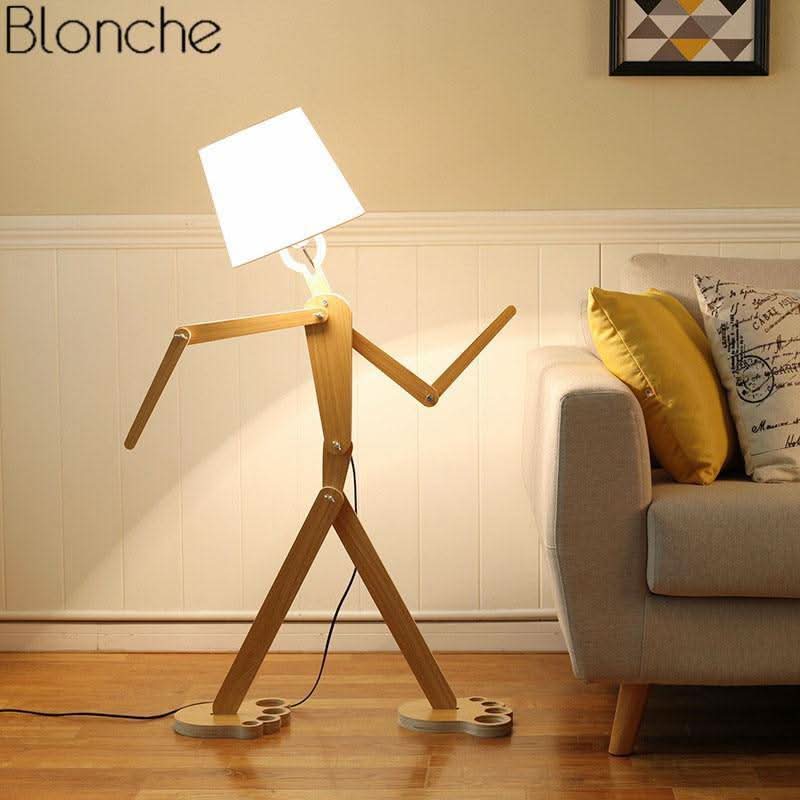Wooden tube floor lamp | Séva