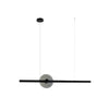 Suspension ZAMBELIS 20W Dimmable DESIGN Verre Fume et Noir 25425