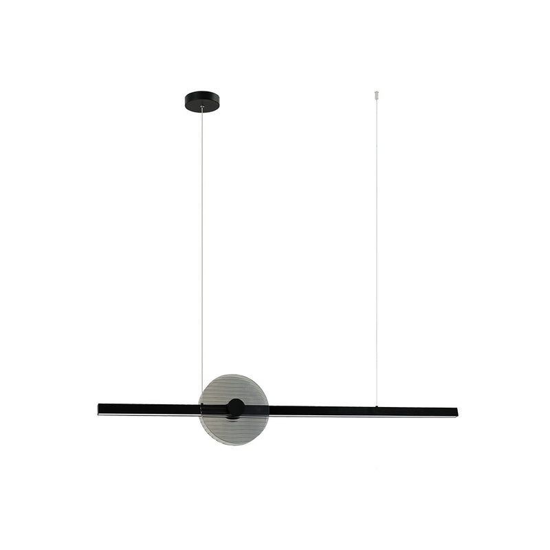 Suspension ZAMBELIS 20W Dimmable DESIGN Verre Fume et Noir 25425