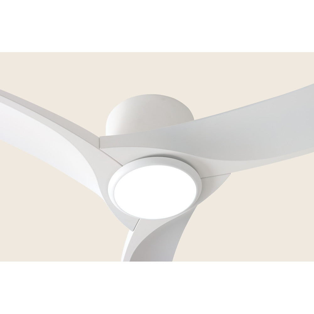 Ventilateur ZAMBELIS D1328 avec Telecommande et Interrupteur DESIGN Blanc Mat 25396