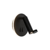 Applique Murale Orientable Direct/Indirect ZAMBELIS D140 3W + 6W Interrupteur DESIGN Noir Mat 25303