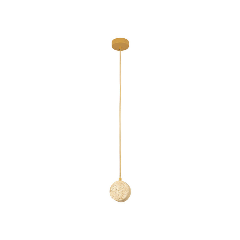 Suspension ZAMBELIS D100 3W DESIGN Pierre Naturelle et Or 25336