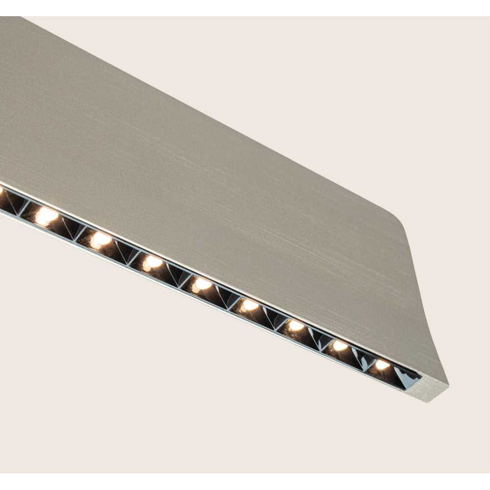 Suspension ZAMBELIS 40W Direct/Indirect Dimmable DESIGN Gris Brosse 25195