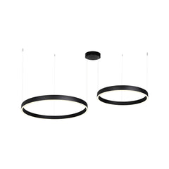 Suspension ZAMBELIS D800 + D600 118W Dimmable Direct/Indirect DESIGN Noir Sable 25372