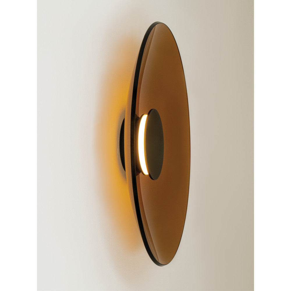 Applique Murale ZAMBELIS D500 22W CCT Dimmable DESIGN Verre Brun et Noir Mat 25272