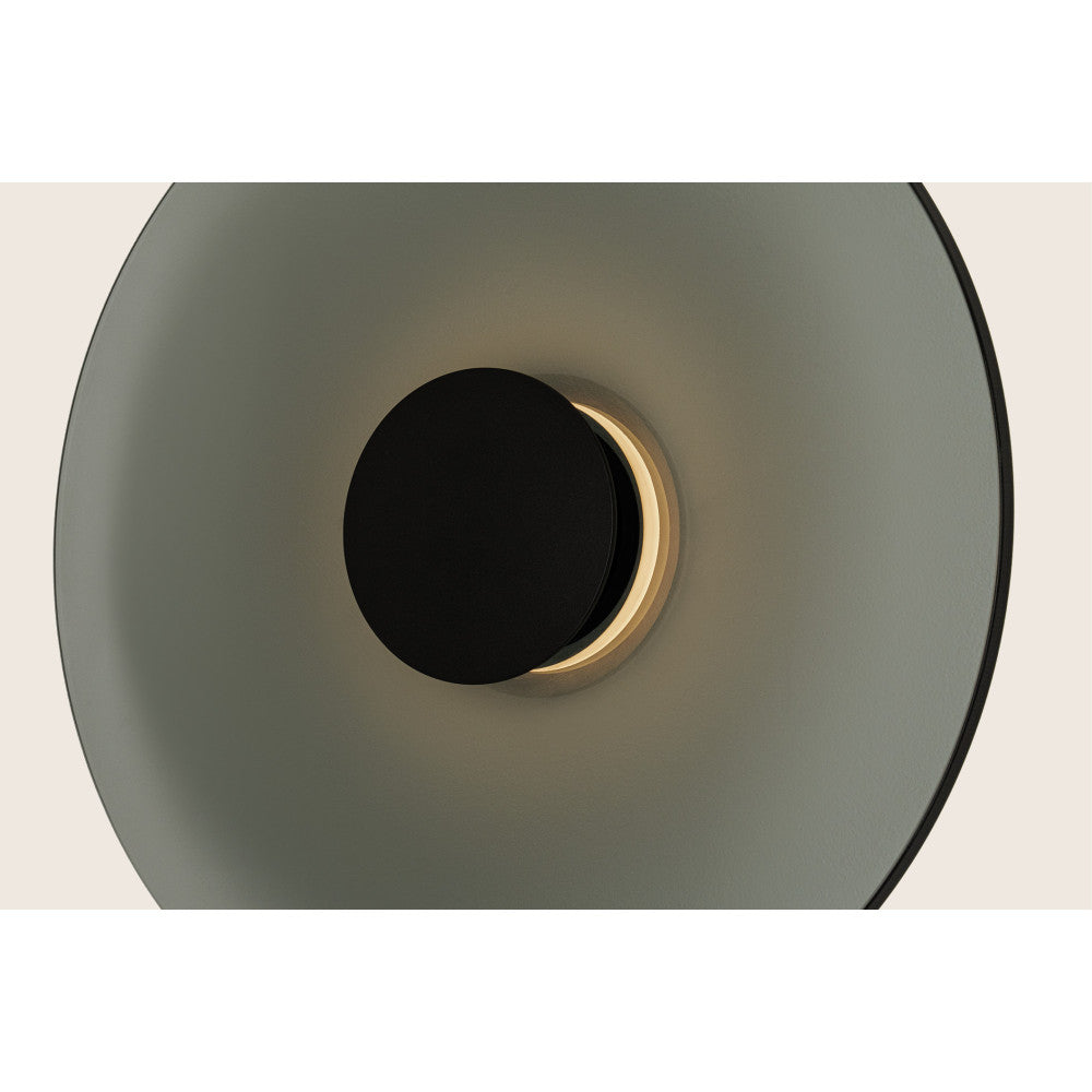 Applique Murale ZAMBELIS D500 22W CCT Dimmable DESIGN Verre Fume et Noir Mat 25273