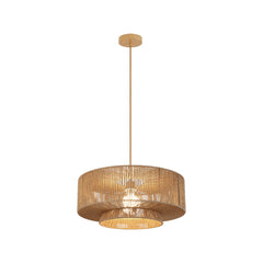 Suspension ZAMBELIS D500 E27 DESIGN Corde de Papier Naturelle Sans Source 25440