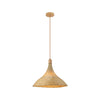 Suspension ZAMBELIS D480 E27 DESIGN Rotin Sans Source 25441