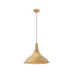 Suspension ZAMBELIS D480 E27 DESIGN Rotin Sans Source 25441
