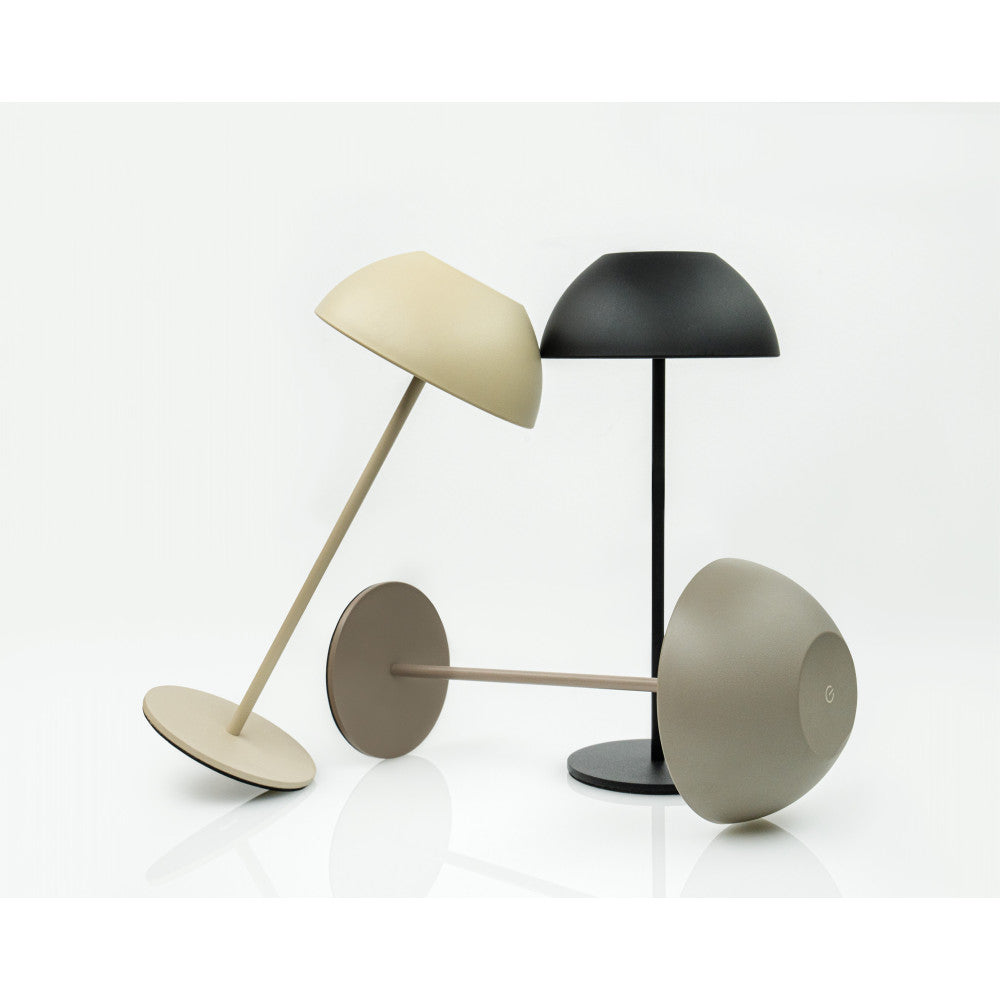 Lampe sur Table Exterieur ZAMBELIS Tactile D130 2W Dimmable IP44 DESIGN Taupe Sable E487