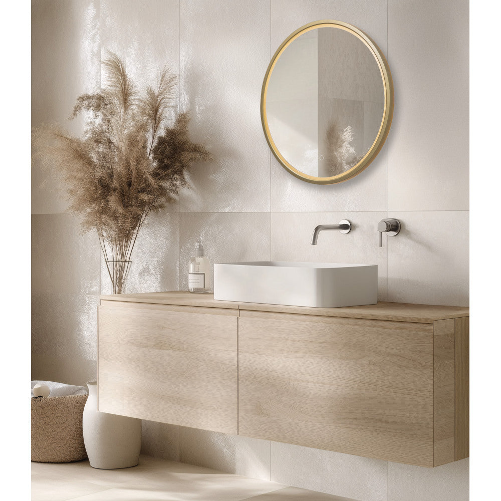 Miroir ZAMBELIS Tactile D600 15W CCT Dimmable IP44 DESIGN Or Anodise 25389
