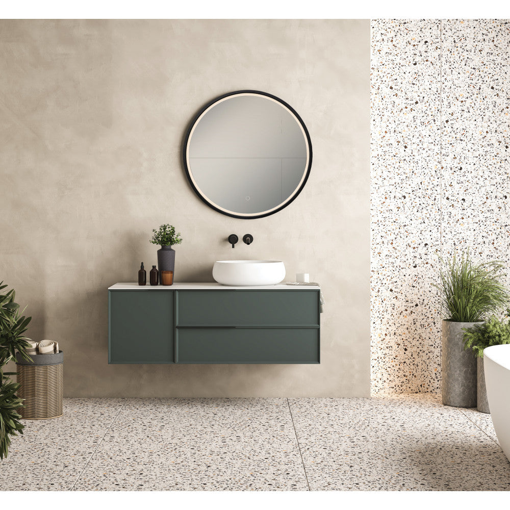 Miroir ZAMBELIS Tactile D600 15W CCT Dimmable IP44 DESIGN Noir Mat 25388