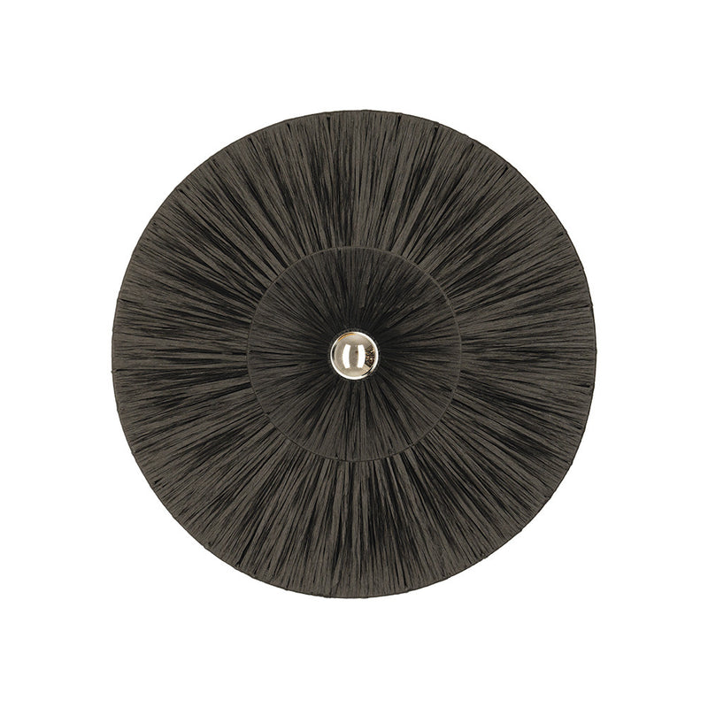 Applique Murale ZAMBELIS D500 E27 DESIGN Rotin Noir Sans Source 25333