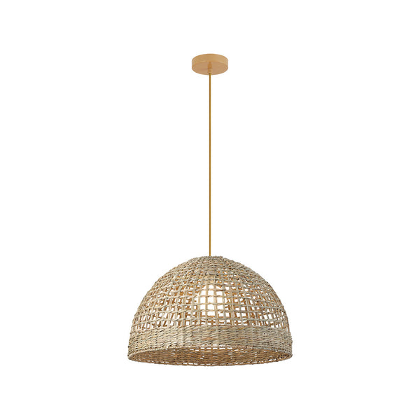 Suspension ZAMBELIS D500 E27 DESIGN Algue Beige Sans Source 25443