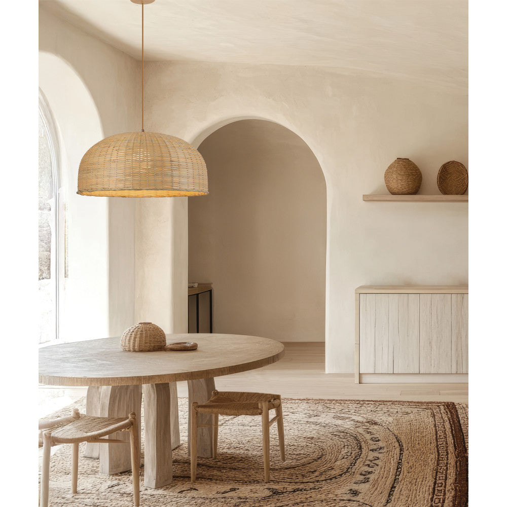 Suspension ZAMBELIS D530 E27 DESIGN Rotin Naturel Sans Source 25442