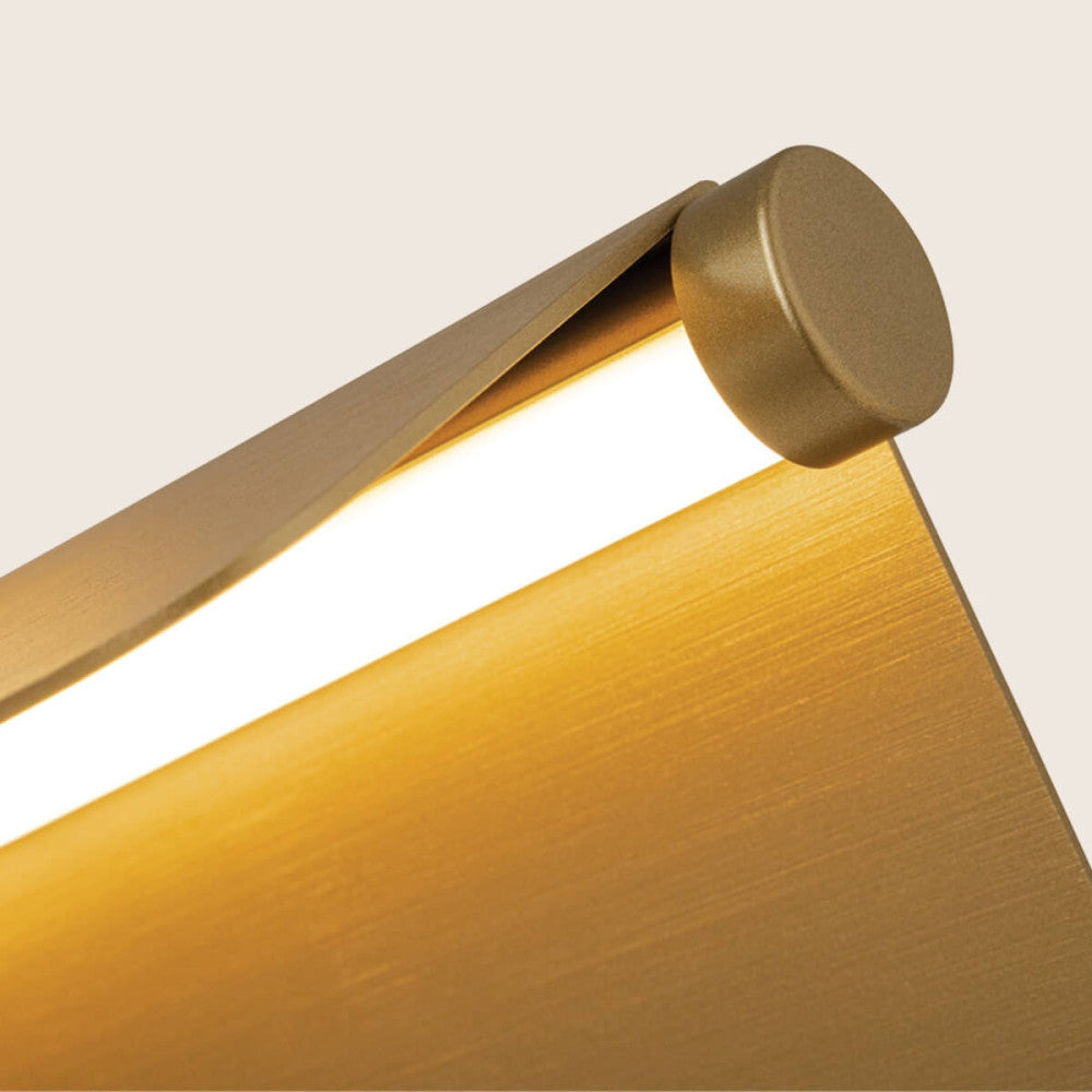 Lampe Sur Pied ZAMBELIS 12W Dimmable DESIGN Or Brosse 25194
