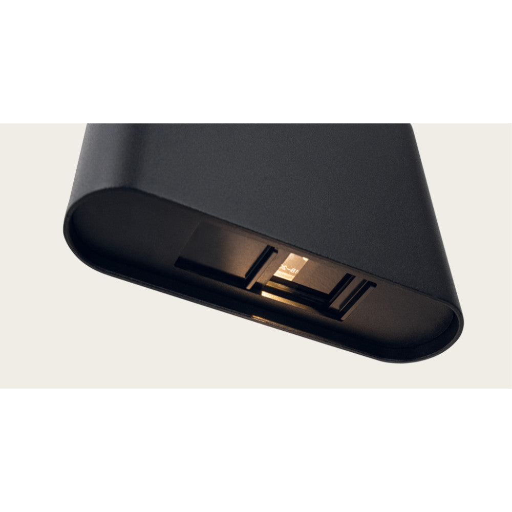 Applique Exterieure ZAMBELIS 6W CCT Direct/Indirect IP65 DESIGN Noir Sable E433