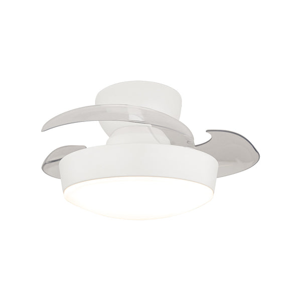Ventilateur ZAMBELIS D550 20W CTT avec Telecommande et Interrupteur DESIGN Blanc 25329