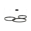 Suspension ZAMBELIS D1000 + D800 + D600 174W Dimmable Direct/Indirect DESIGN Noir Sable 25375
