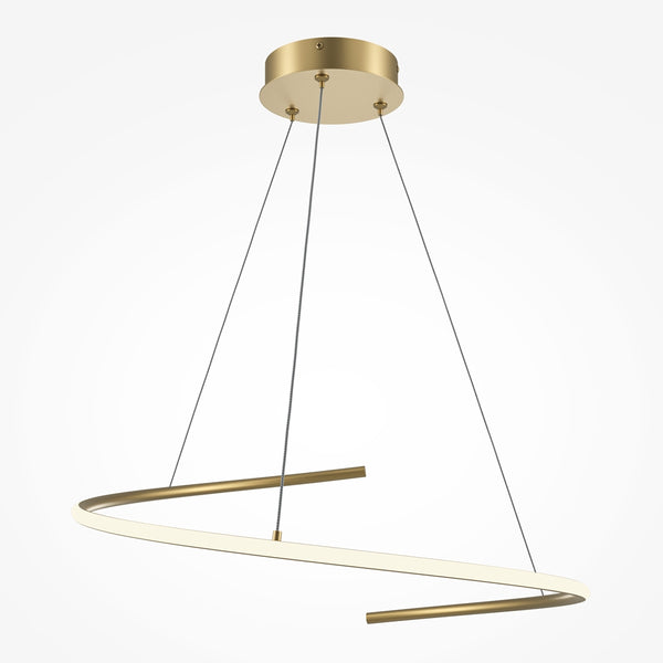 Curve gold pendant light