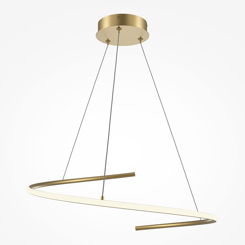 Curve gold pendant light