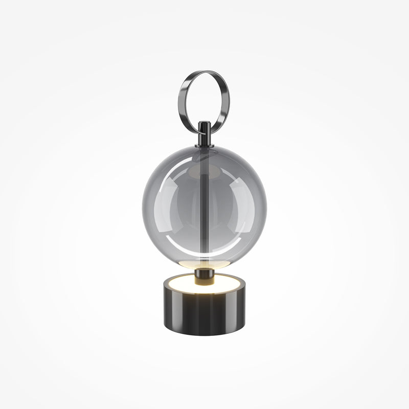 Double Moon black bedside lamp